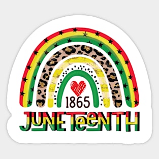 Juneteenth Free Ish Since 1865 Rainbow Juneteenth Sticker